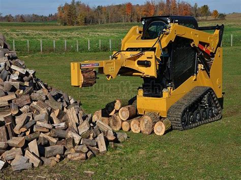 skid steer log splitter with saw|homemade skid steer log splitter.